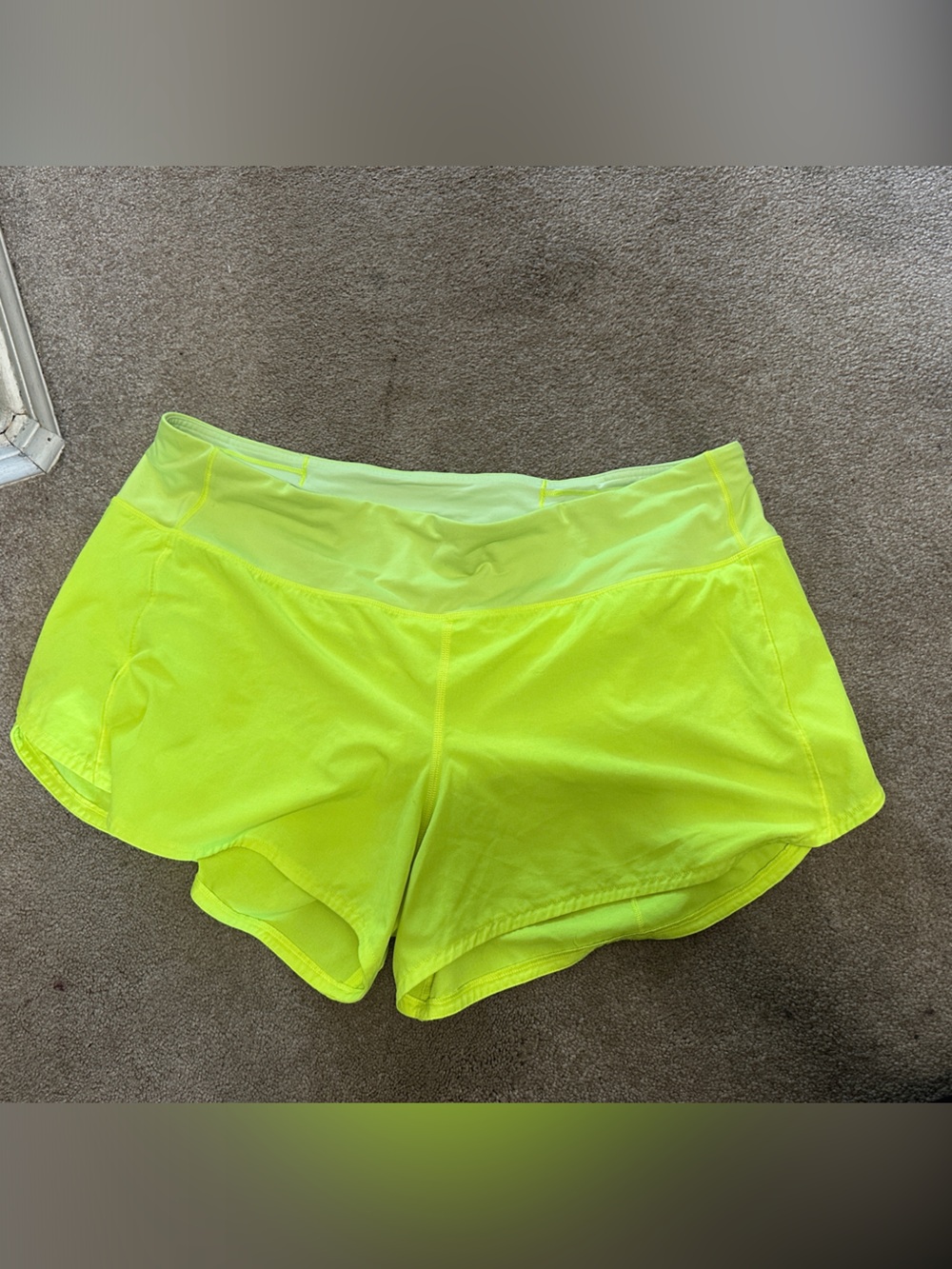 lululemon athletica Neon Yellow Athletic Shorts